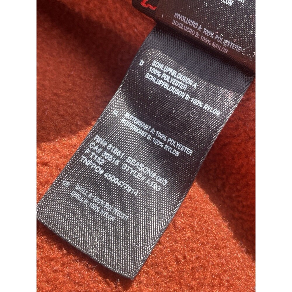 Retro The North Face Denali Full Zip Heavy Fleece Jacket Orange Grey Men's Small - Picture 6 of 16